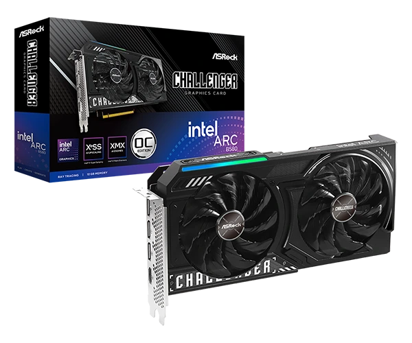 ASRock Challenger Intel Arc B580 graphics card